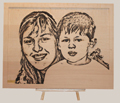 gravure portrait en bois